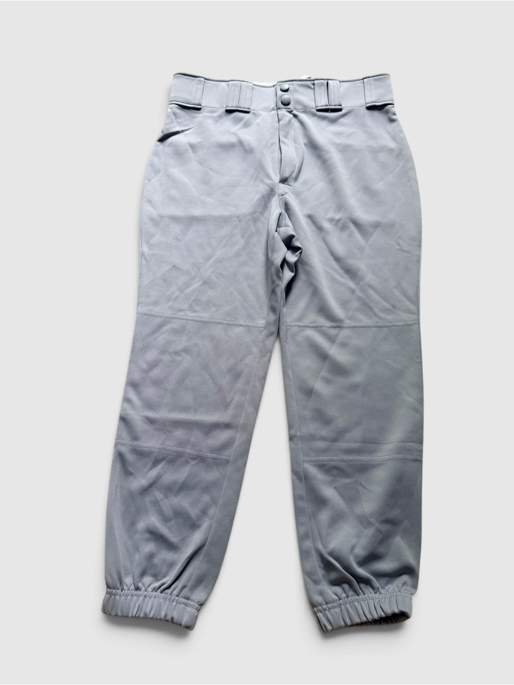 Easton Youth Large Baseball Pants Gray YL Double Knee Elastic Cuff NWT